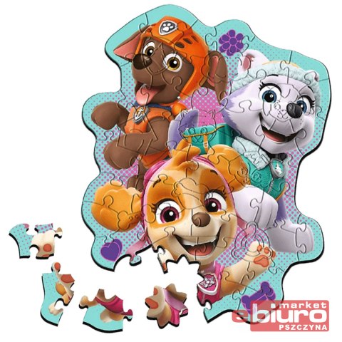 PUZZLE 50 DREWNIANE KONTUROWE WESOŁA GROM PIESKÓW