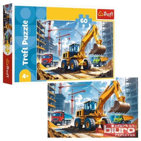 PUZZLE 60 TRAKTOR KOPARKO ŁADOWARKA 17406 TREFL