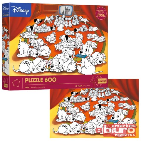 PUZZLE 600 40 LECIE TREFL 101 DALMATYŃCZYKÓW 37604