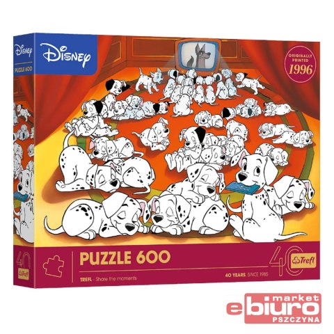 PUZZLE 600 40 LECIE TREFL 101 DALMATYŃCZYKÓW 37604