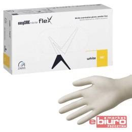 RĘKAWICE NITRYLOWE EASYCARE FLEX ROZ M A'100 BIAŁE