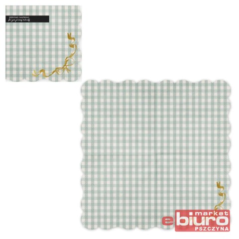 SERWETKI KRATKA Z KOKARDKĄ 33X33CM MIX A'12 PARTY