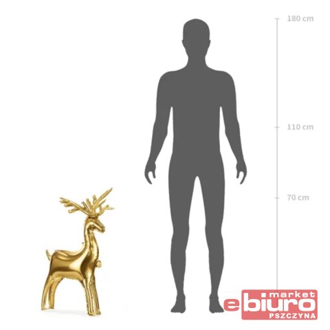 STOJĄCY BALON FOLIOWY RENIFER 83X52CM ZŁOTY PARTYD