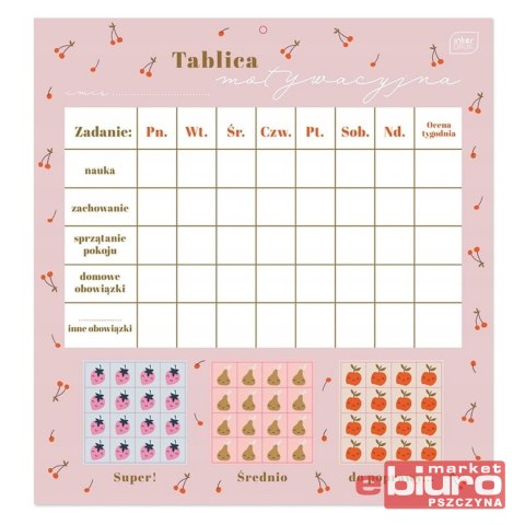 TABLICA MOTYWACYJNA CUTE CHERRY INTERDRUK