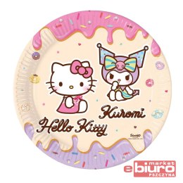 TALERZYKI PAP HELLO KITTY AND KUROMI 23CM A'8 GODA