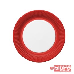 TALERZYKI PAPIER ŚR 180MM A'8 CZERWONA RAMKA POL