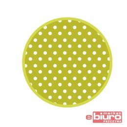 TALERZYKI PAPIER ŚR 180MM A'8 ZIELONY GROSZKI POL