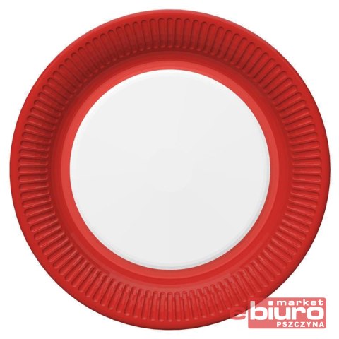 TALERZYKI PAPIER ŚR 227MM A'8 CZERWONA RAMKA POL