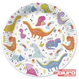TALERZYKI PAPIER ŚR 227MM A'8 DINOZAURY POL