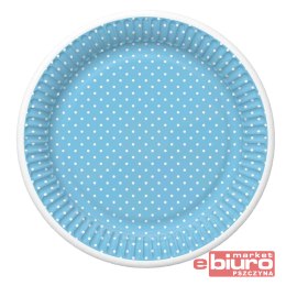 TALERZYKI PAPIER ŚR 227MM A'8 NIEBIESK KROP RAMKA