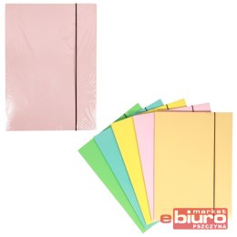 TECZKA A4 Z GUMKĄ CF-8 LAMINOWA PASTELOWA MIX A'10