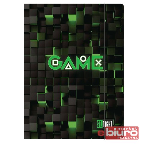 TECZKA Z GUMKĄ A4 300G/M2 STRIGHT GREEN GAME