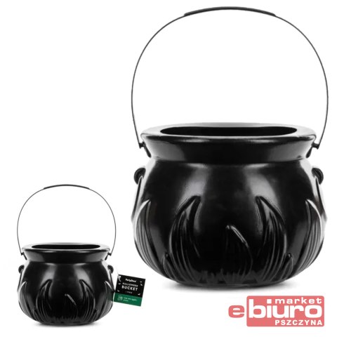 WIADERKO KOCIOŁEK 18X13,5CM CZARNY PARTYDECO