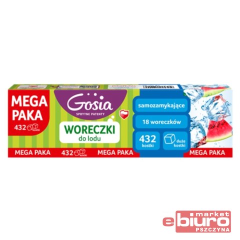WORECZKI DO LODU SAMOZAMYKAJĄCE MEGA PAKA 432 KOSTKI GOSIA