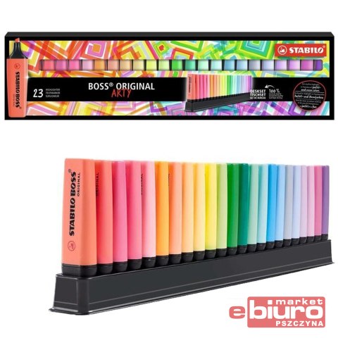 ZAKREŚLACZ STABILO BOSS ARTY Z PODSTAWKĄ 23SZT.