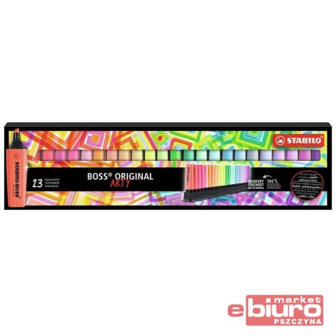 ZAKREŚLACZ STABILO BOSS ARTY Z PODSTAWKĄ 23SZT.