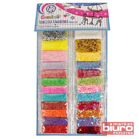 ZESTAW DO DEKORACJI FRANCUSKA KAWIARENKA 24SZT