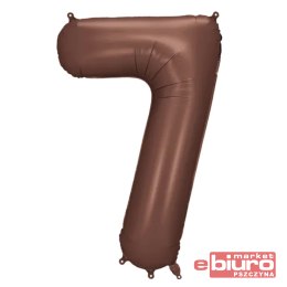 BALON FOLIOWY CYFRA 7 86CM MOCCA PARTYDECO