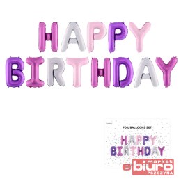 BALON FOLIOWY HAPPY BIRTHDAY 340X35CM MIX PARTYDEC