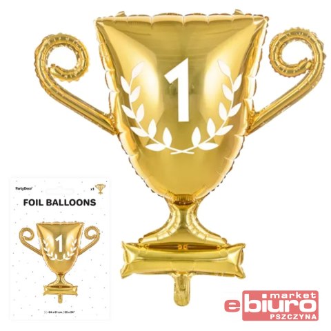 BALON FOLIOWY PUCHAR 64X61CM ZŁOTY PARTYDECO