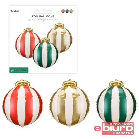 BALONY FOLIOWE BOMBKI 42X46CM MIX A'3 PARTYDECO