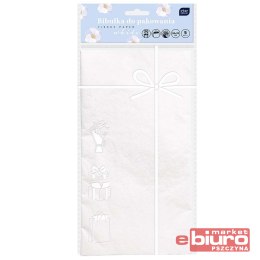 BIBUŁKA DO PAKOWANIA PREZ 50X70CM BIAŁA INTERDRUK