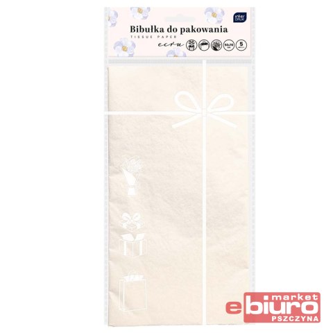 BIBUŁKA DO PAKOWANIA PREZ. 50X70CM ECRU INTERDRUK