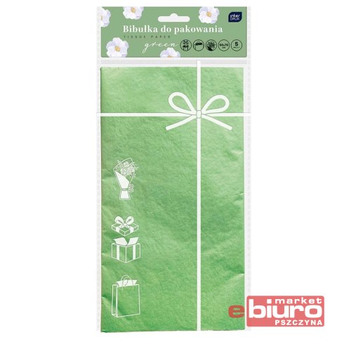 BIBUŁKA DO PAKOWANIA PREZ 50X70CM ZIELONA INTERDRU