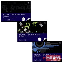 BLOK TECHNICZNY A4 10 KARTEK CZARNY INTERDRUK