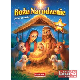 KOLOROWANKA BOŻE NARODZENIE SZOPKA NAKLEJKI MARTEL