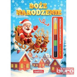 KOLOROWANKA BOŻE NARODZENIE NAKLEJKI KREDKA MARTEL