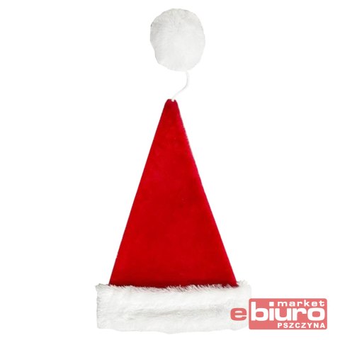 CZAPKA MIKOŁAJA PLUSZOWA 31X41CM GODAN
