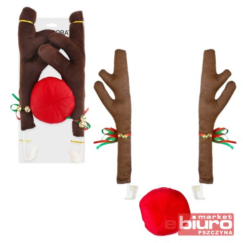 DEKORACJA NA SAMOCHÓD ROGI RENIFERA I NOS GODAN