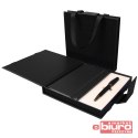 DŁUGOPIS + NOTES W ETUI PREMIUM CZARNY CRESCO