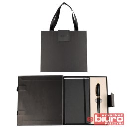DŁUGOPIS + NOTES W ETUI PREMIUM CZARN/ZŁOTY CRESCO