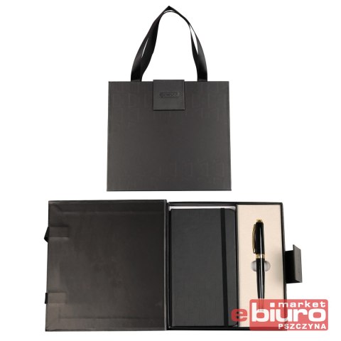 DŁUGOPIS + NOTES W ETUI PREMIUM CZARN/ZŁOTY CRESCO