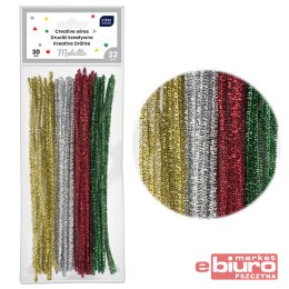 DRUCIKI KREATYWNE 30CM 32SZT METALLIC INTERDRUK