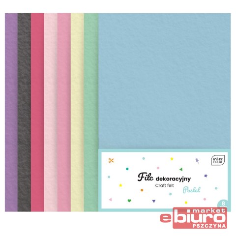 FILC DEKORACYJNY 8SZT PASTEL INTERDRUK