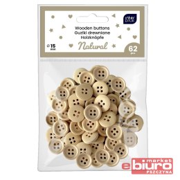 GUZIKI NATURALNE 62SZT INTERDRUK