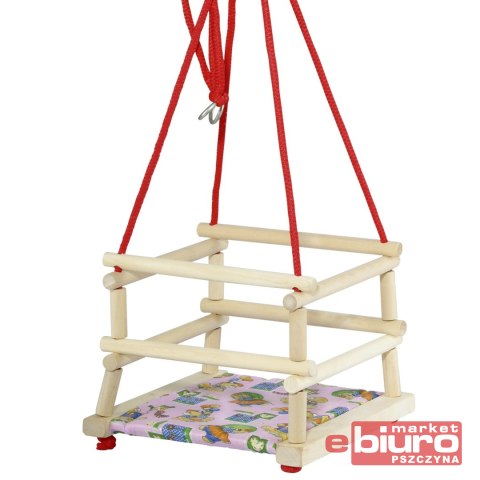 HUŚTAWKA DREWNIANA Z PODUSZKĄ BĄCZEK