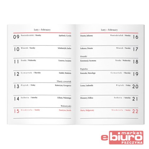 KALENDARZ 64 STRONY MO A5 HYBRYDA INTERDRUK