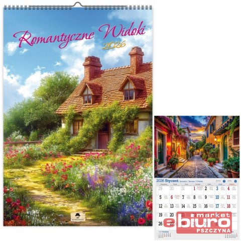 KALENDARZ A3 VD.15 ROMANTYCZNE WIDOKI PAN KALENDAR