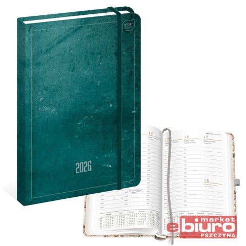 KALENDARZ KSIĄŻKOWY A5 192 MAT+UV AZURE INTERDRUK