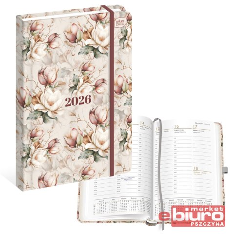 KALENDARZ KSIĄŻKOWY A5 192 MAT+UV MAGNOLIA INT
