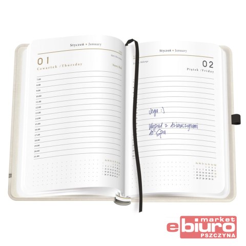 KALENDARZ KSIĄŻKOWY A5 384 METAL SATIN INTERDRUK