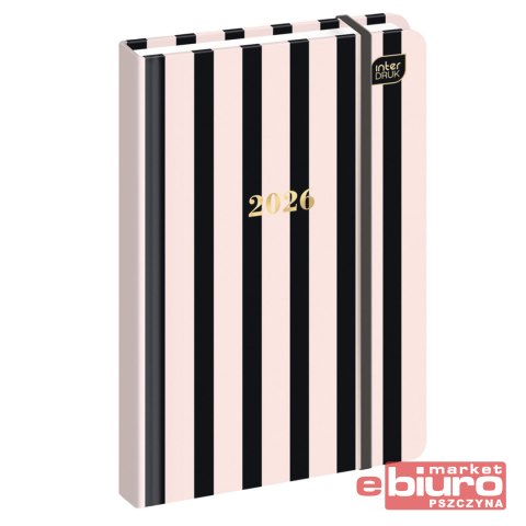 KALENDARZ KSIĄŻKOWY A6 192 METALL STRIPES INTERDRU
