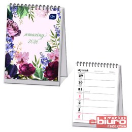 KALENDARZ NA BIURKO TYGODN PION KWIATY INTERDRUK