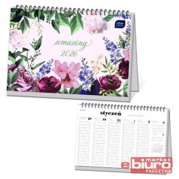 KALENDARZ NA BIURKO TYGODNIOWY KWIATY INTERDRUK
