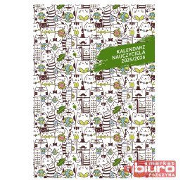 KALENDARZ NAUCZYCIELA B6 TYG. BEZBARWNY PCV KOTY