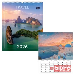 KALENDARZ ŚCIENNY PLANSZOWY 33,5X40 TRAVEL INTERDR